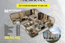 Četverosoban stan u novogradnji Ilidža Residence, 89m2, 89 , Ilidža