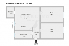 STAN, PRODAJA, ZAGREB, KVATRIĆ, 56 m2, 2-soban, 56 , Donji Grad